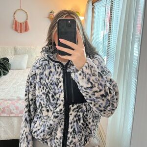 Cozy Black and White Teddy Jacket